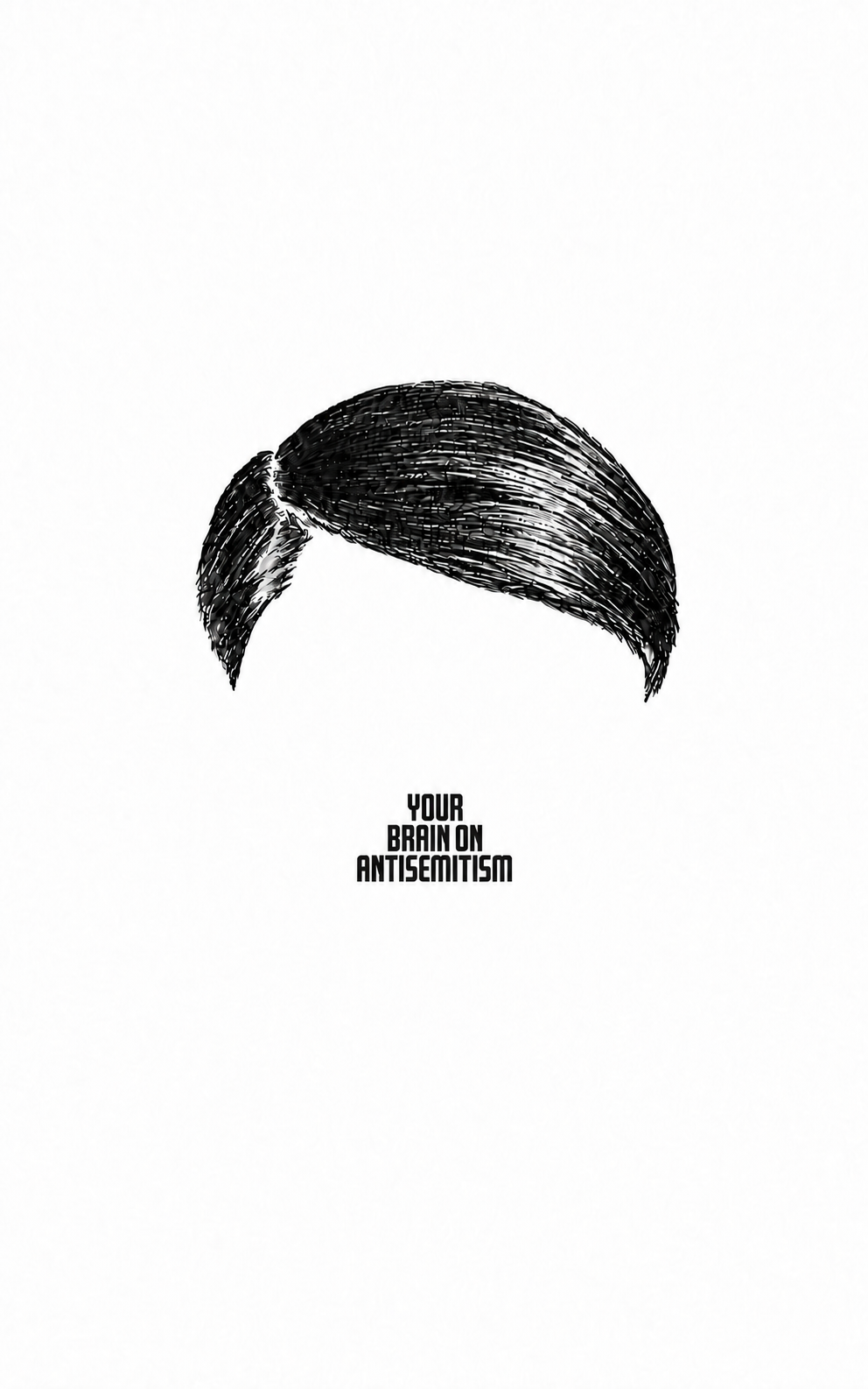 A pencil-drawn side-part hairstyle on a white cover.